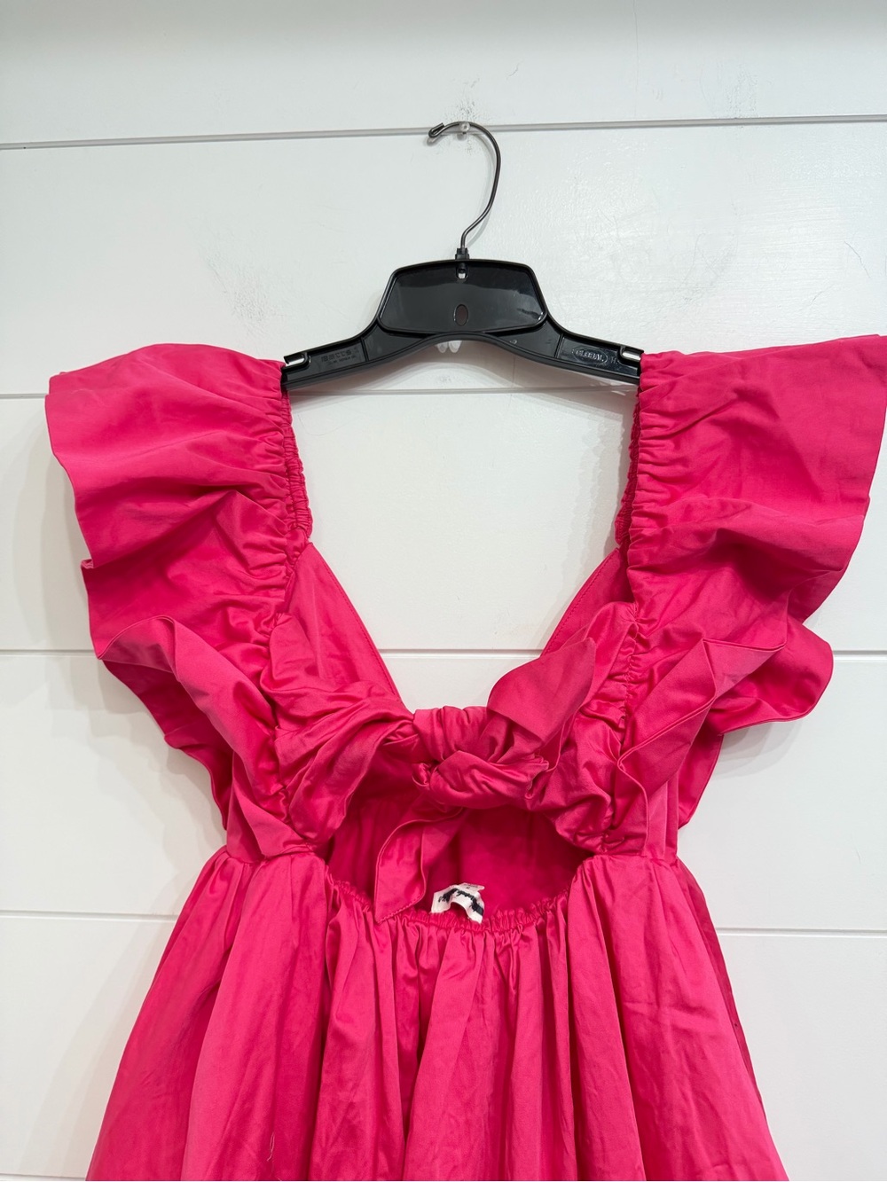 For Love & Lemons Clementine Pink Puff Sleeve Mini Dress Open Back 36970 - Picture 12 of 16